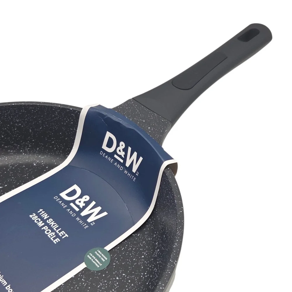 D&W Deane And White Cookware 11in Frying Pan Skillet‎ Nonstick Interior Black